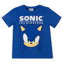 Sonic T-shirt manches courtes single jersey - Motif Sonic - Taille 8 ans - Modèles assortis - Bleu