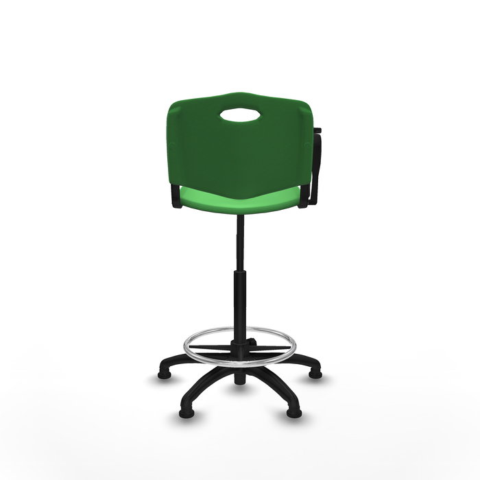 Tabouret Taburete Robledo Pivotant Chlorure de polyvinyle Vert Structure polyamide noire Non applicable Sans appui-tête Patins de chaises