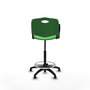 Tabouret Taburete Robledo Pivotant Chlorure de polyvinyle Vert Structure polyamide noire Non applicable Sans appui-tête Patins de chaises