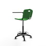 Tabouret Taburete Robledo Pivotant Chlorure de polyvinyle Vert Structure polyamide noire Non applicable Sans appui-tête Patins de chaises