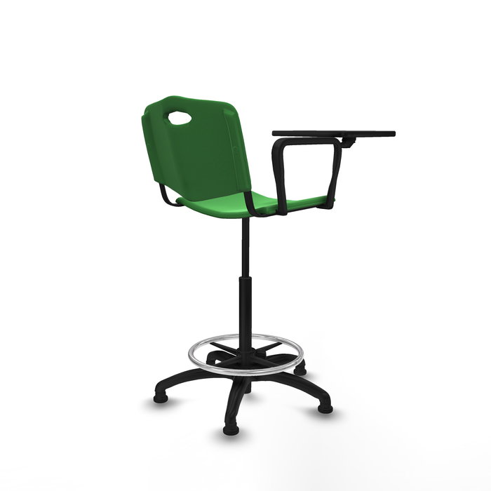 Tabouret Taburete Robledo Pivotant Chlorure de polyvinyle Vert Structure polyamide noire Non applicable Sans appui-tête Patins de chaises