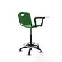 Tabouret Taburete Robledo Pivotant Chlorure de polyvinyle Vert Structure polyamide noire Non applicable Sans appui-tête Patins de chaises