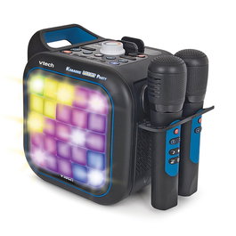 V-Tech Enceinte Karaoke Bluetooth avec Lumières Disco, 40 W, 2 Microphones Sans Fil, Fonctions Chœurs et Changement de Voix - Modèle 80-581767