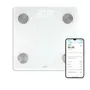 Livoo DOM528W - Pèse-personne impédancemètre connecté Bluetooth - 180 kg max - 17 indicateurs de santé - Écran LED - 8 profils utilisateurs - Blanc