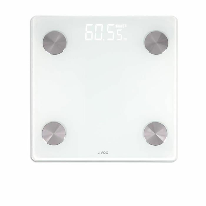 Livoo DOM528W Pese-personne impédancemètre connecté Blanc Livoo DOM528W Pese-personne impédancemètre connecté Blanc