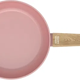 Arthur Martin AM5388 - Set de 3 poêles 20/24/28 cm - Compatibles tous feux dont induction - Revêtement céramique - Couleur rose