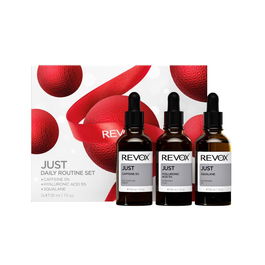 Revox B77 - Kit Soins Quotidiens Visage: Sérum Contour des Yeux Caféine 5% 30ml, Fluide Hydratant Acide Hyaluronique 5% 30ml, Huile Nourrissante au Squalane 30ml