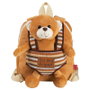PERLETTI Mochila reversible pour enfant avec peluche ours Benji 25 cm - Taille 25x22x5 cm