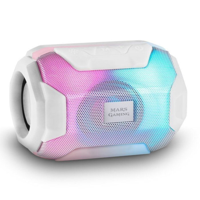 Mars Gaming MSBAX Haut-parleur Bluetooth RGB 10W Blanc