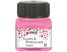 Kreul Peinture verre et porcelaine GLASS&PORCELAIN Classic brillante rose 20ml