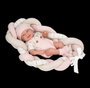 Muñecas Arias - Poupée Elegance 42 cm Zoe Rose avec coussin, corps en vinyle, fille