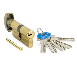 TESA Cylindre de serrure T65B3030L Taille 60 Pomo Leva Larga avec protection antibumping