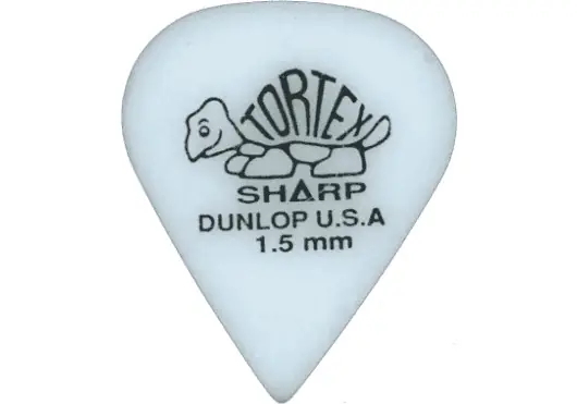 Dunlop Lot de 12 Médiators Tortex Sharp 1,50mm Dunlop Lot de 12 Médiators Tortex Sharp 1,50mm