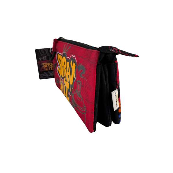 Toybags Étui triple ranking graffiti 11 x 23 x 5 cm, textile - Version espagnole