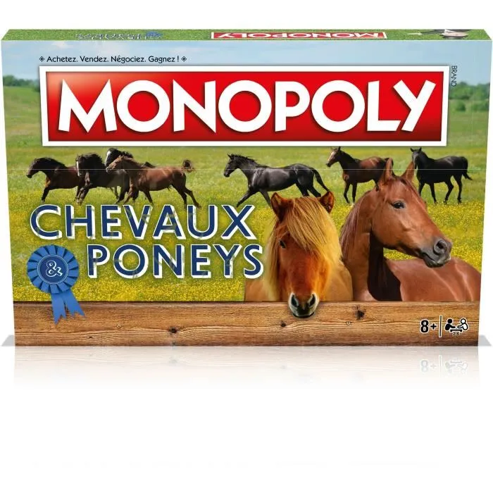 Winning Moves Monopoly Chevaux et Poneys - Jeu de plateau pour enfants - Edition spéciale - Version française