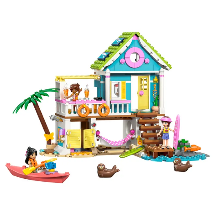 LEGO Friends 42699 - Maison de Plage avec Phoques, Jeu de Construction 3 Mini-Poupées et Accessoires - à Partir de 7 Ans