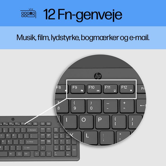 HP Clavier filaire ergonomique HP 150 - Clavier AZERTY Français avec pavé numérique, témoins LED et garantie de 2 ans