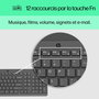 HP Clavier filaire ergonomique HP 150 - Clavier AZERTY Français avec pavé numérique, témoins LED et garantie de 2 ans