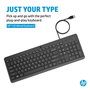HP Clavier filaire ergonomique HP 150 - Clavier AZERTY Français avec pavé numérique, témoins LED et garantie de 2 ans