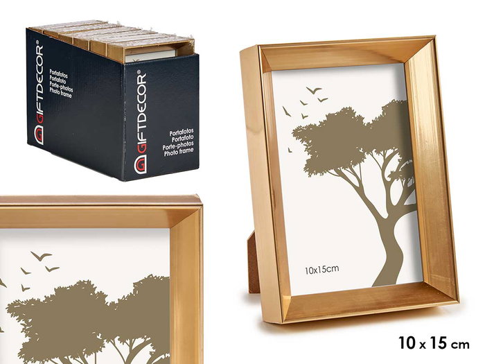 GIFTDECOR Lot de 24 cadres photo en plastique doré 10x15cm GIFTDECOR Lot de 24 cadres photo en plastique doré 10x15cm