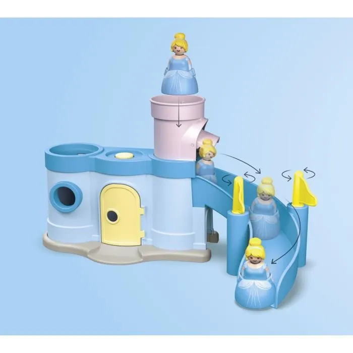 Playmobil 71457 - Junior Disney Princesses - Château de Cendrillon avec toboggan et tours empilables - Jeu de construction enfant à partir de 12 mois