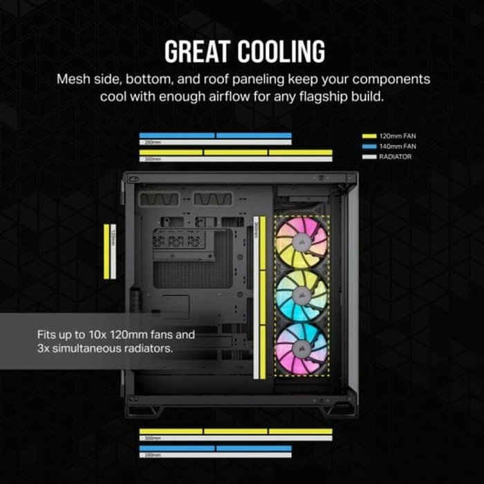 Corsair Boîtier ATX semi-tour CC-9011269-WW Noir Corsair Boîtier ATX semi-tour CC-9011269-WW Noir