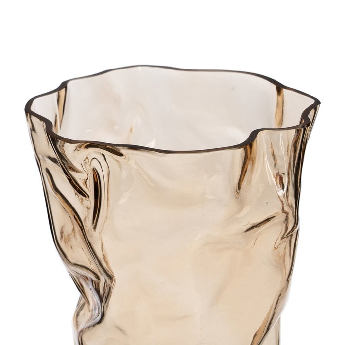 BigBuy Home Vase Marron Verre 15,5 x 14 x 32 cm BigBuy Home Vase Marron Verre 15,5 x 14 x 32 cm