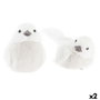 Décorations de Noël DKD Home Decor Mousse Oiseau Plume (10 x 6 x 8 cm) (2 Unités)