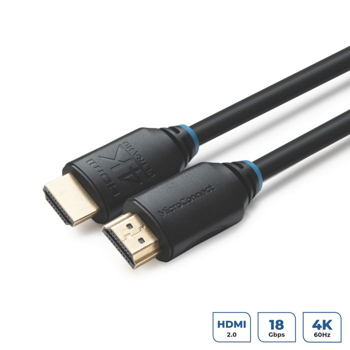 MicroConnect Câble HDMI Ultra Haute Vitesse 4K 20m, Support 4K@30Hz, 3D, HDR Dynamique, ARC, HDCP 2.2 MicroConnect Câble HDMI Ultra Haute Vitesse 4K 20m, Support 4K@30Hz, 3D, HDR Dynamique, ARC, HDCP 2.2
