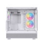 Einarex PRISMA S500 RGB White Boîtier PC ATX Moyen Tour Vitré Blanc 3 Ventilateurs 120 mm RGB Réf EXCS-PR-500R-W