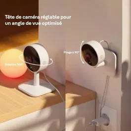 Yale - Caméra de surveillance intérieure intelligente, HD 1080p avec vision nocturne, audio bidirectionnel et notifications par mouvement