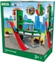 BRIO World - Garage Rail et Route Ravensburger 3 Niveaux avec Ascenseur et Trappe à Bouton - Jeu de Construction Mixte dès 3 Ans