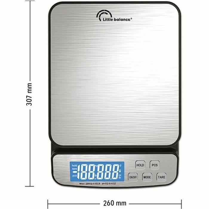 Little Balance Pro 30.1 Balance Postale 30 kg Gris et Noir Little Balance Pro 30.1 Balance Postale 30 kg Gris et Noir