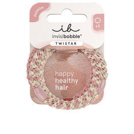 Invisibobble Twistar #Blush Braids 3 u - Pince à cheveux pour tresses, sans marques, maintien facile, unisexe