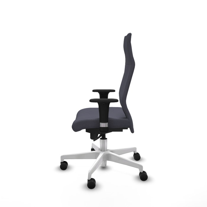 Piqueras Y Crespo Fauteuil Albacete Gris Foncé avec Mécanisme Synchrone et Base Blanche Piqueras Y Crespo Fauteuil Albacete Gris Foncé avec Mécanisme Synchrone et Base Blanche