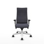 Piqueras Y Crespo Fauteuil Albacete Gris Foncé avec Mécanisme Synchrone et Base Blanche