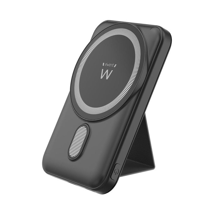 Ewent EW1162 Powerbank sans fil MagSafe 10000mAh 22.5W PD QC Chargeur portable avec support pliable