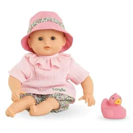 Corolle Poupon Bébé Bain Coralie - Jouet de bain avec canard, 30 cm, corps souple et parfum vanille - Dès 18 mois