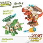 Set 2 Dinosaures Colorbaby 21 x 14 x 9,5 cm articulé Lance Projectiles 4 Unités Dinosaure