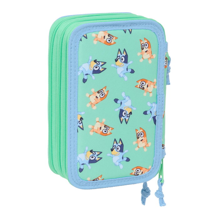 Trousse Fourre-Tout Triple Bluey Sisters Vert Eau 12,5 x 19,5 x 5,5 cm 37 Pièces Trousse Fourre-Tout Triple Bluey Sisters Vert Eau 12,5 x 19,5 x 5,5 cm 37 Pièces