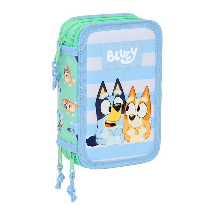 Trousse Fourre-Tout Triple Bluey Sisters Vert Eau 12,5 x 19,5 x 5,5 cm 37 Pièces Trousse Fourre-Tout Triple Bluey Sisters Vert Eau 12,5 x 19,5 x 5,5 cm 37 Pièces