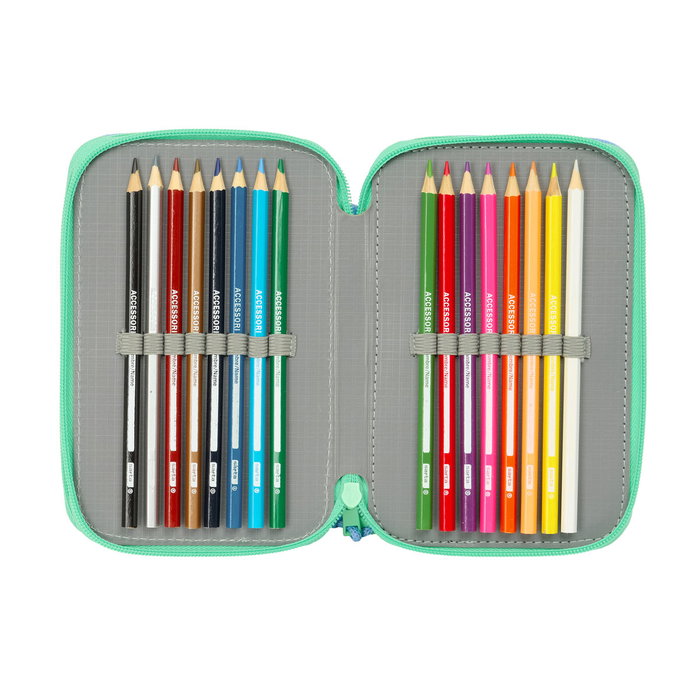 Trousse Fourre-Tout Triple Bluey Sisters Vert Eau 12,5 x 19,5 x 5,5 cm 37 Pièces Trousse Fourre-Tout Triple Bluey Sisters Vert Eau 12,5 x 19,5 x 5,5 cm 37 Pièces