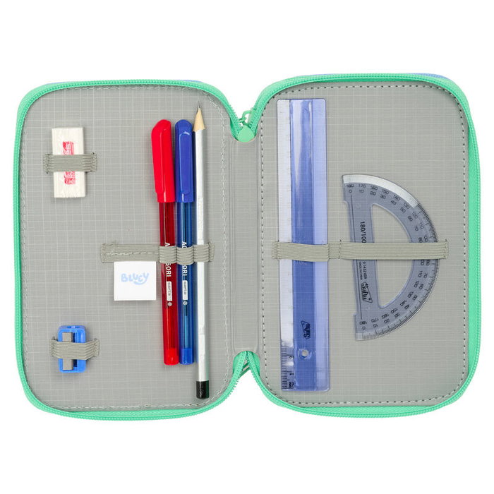 Safta Trousse Fourre-Tout Triple Bluey Sisters Vert Eau 37 Pièces Safta Trousse Fourre-Tout Triple Bluey Sisters Vert Eau 37 Pièces