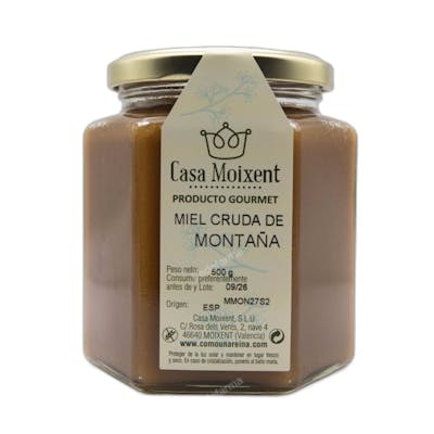 COMO UNA REINA Miel de montagne cru, pot hexagonal 500 g COMO UNA REINA Miel de montagne cru, pot hexagonal 500 g