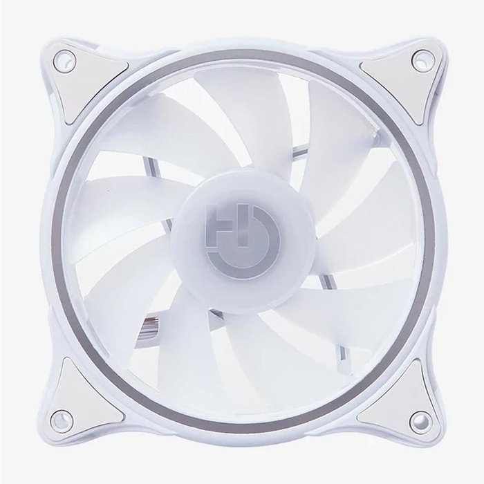 Hiditec VGCH10009 Ventilateur de Boîtier Gaming ARGB 120 mm 37.8 CFM Silencieux 19.5 dBA Blanc Hiditec VGCH10009 Ventilateur de Boîtier Gaming ARGB 120 mm 37.8 CFM Silencieux 19.5 dBA Blanc
