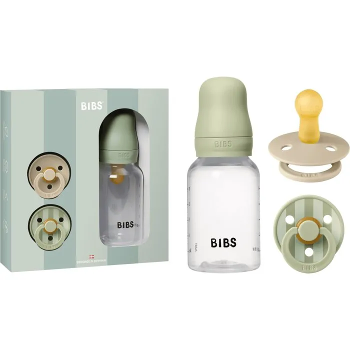 Bibs Coffret cadeau bébé Baby Sprinkle - Embout rond - T1 - Sage
