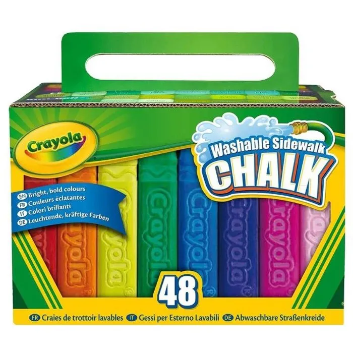 Crayola Boîte de 48 craies lavables pour sol - Dès 4 ans