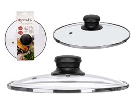 Kinvara Couvercle en verre avec bord argenté 20 cm (Set de 12)
