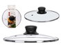 Kinvara Couvercle en verre avec bord argenté 20 cm (Set de 12)