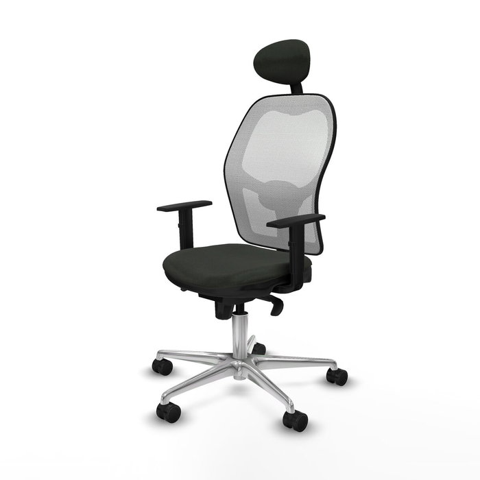 Piqueras y Crespo Chaise de Bureau avec Appui-tête Jorquera 1D086N1 Noir